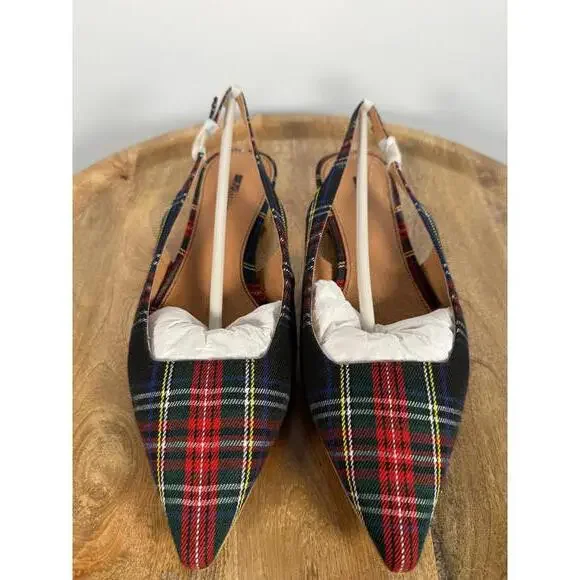 NIB Matiko Lori Green Tartan Flats Size 41 (US 10) - Picture 2 of 9